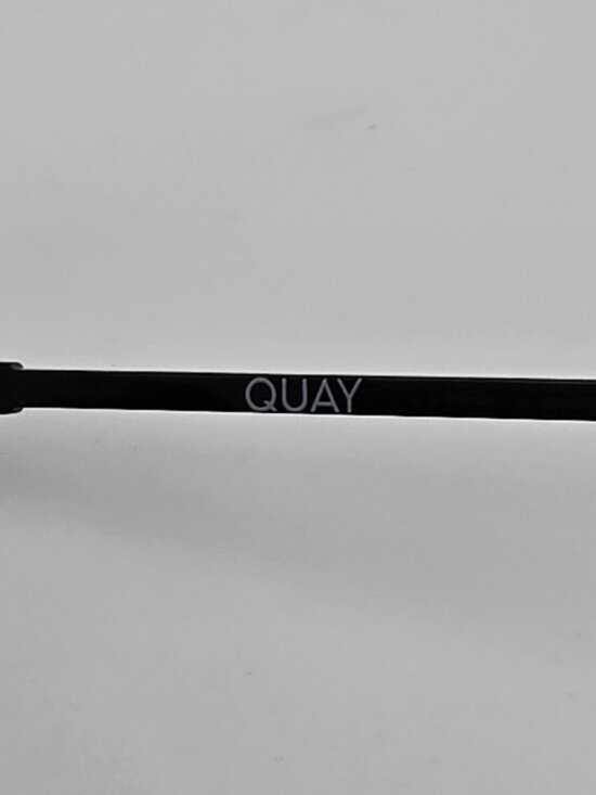 Quay Australia Take A Number Black Frame Polarized Smoke Lens Shield Sunglasses main image 5